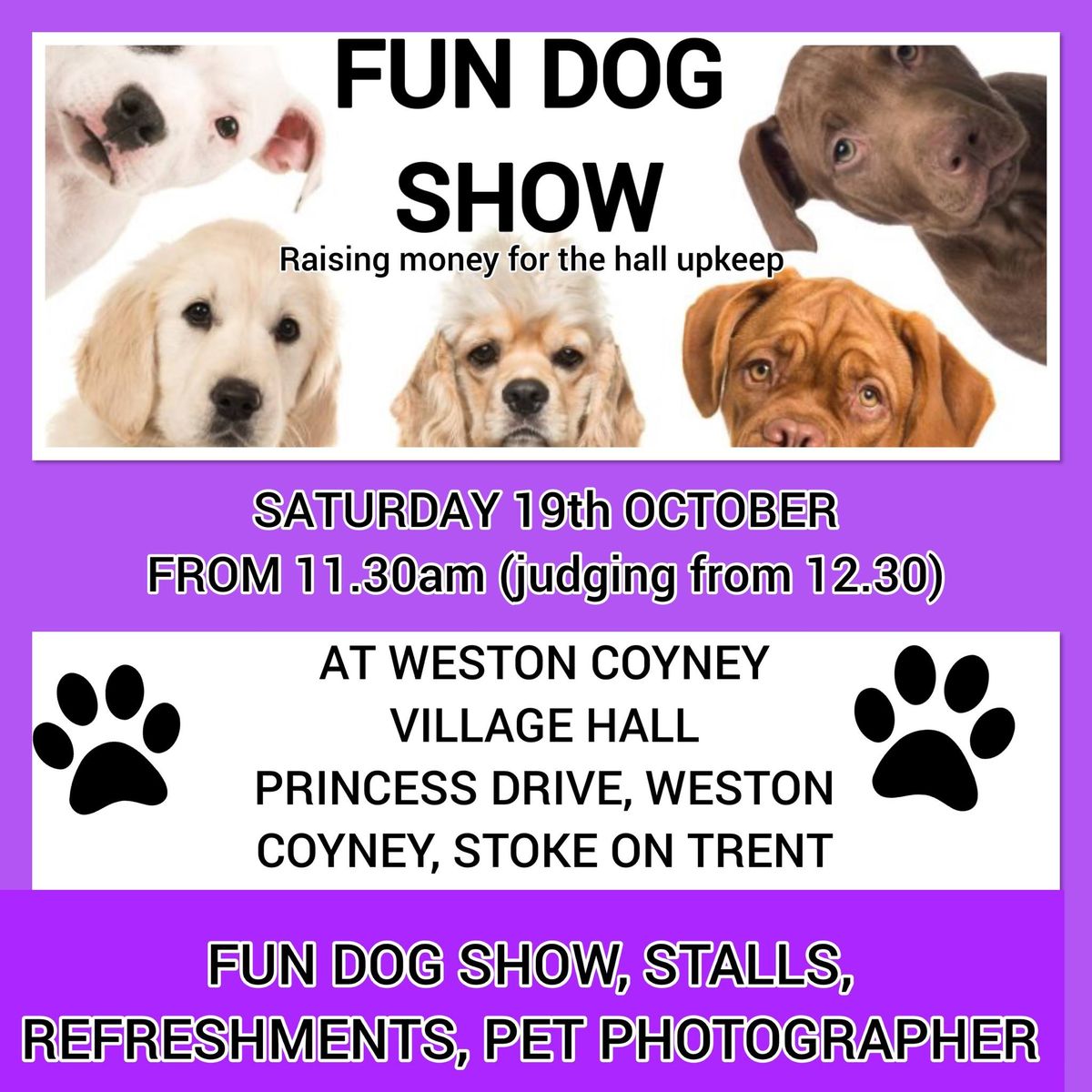 WESTON COYNEY VILLAGE HALL FUN DOG SHOW