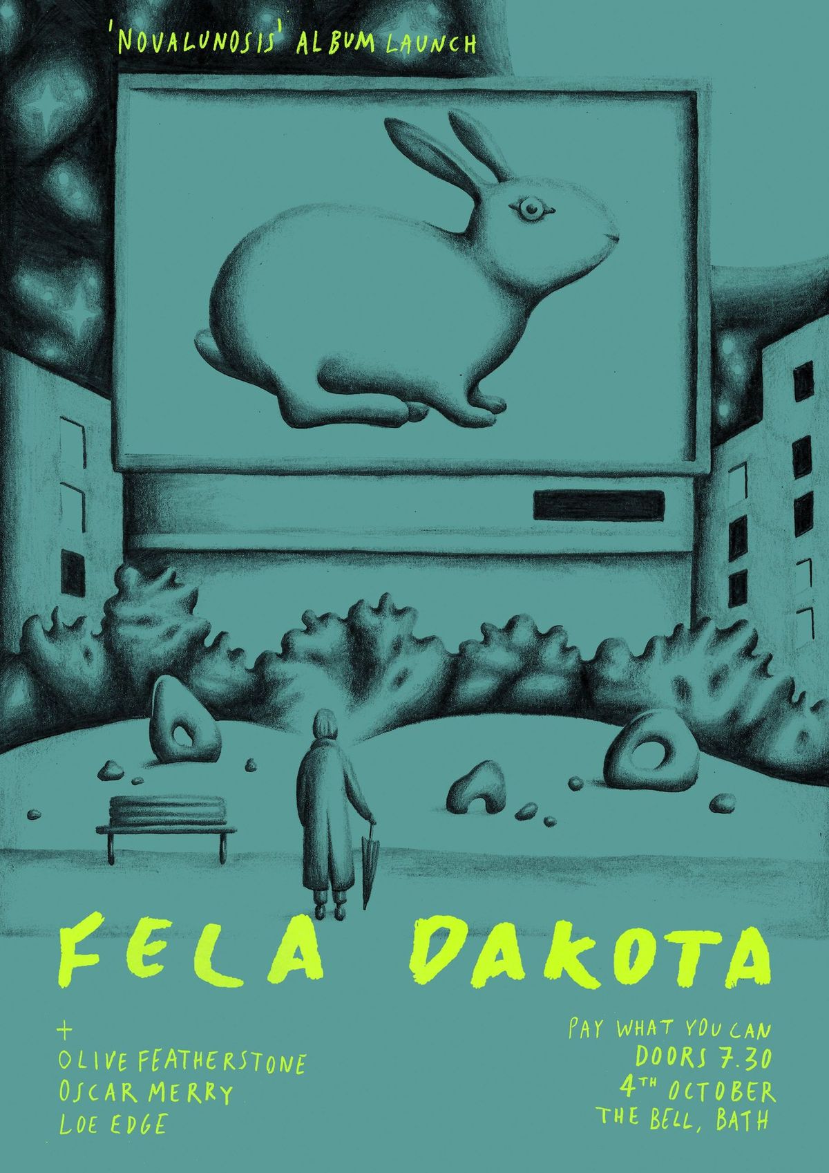 FELA DAKOTA'S  ALBUM LAUNCH "Novalunosis"  feat Olive Featherstone \/\/ Oscar Merry \/\/ Loe Edge