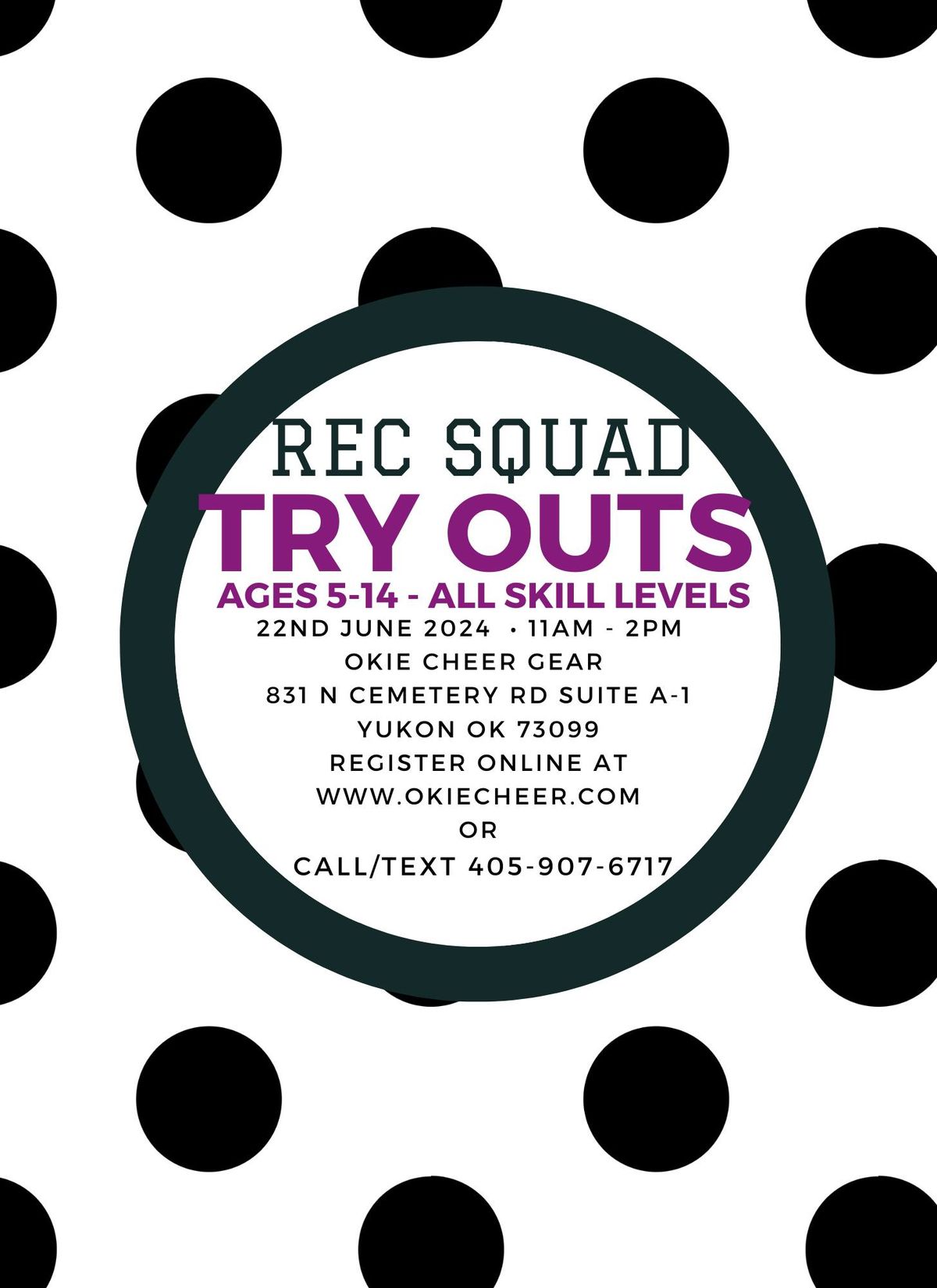 June Rec Squad Try Outs 