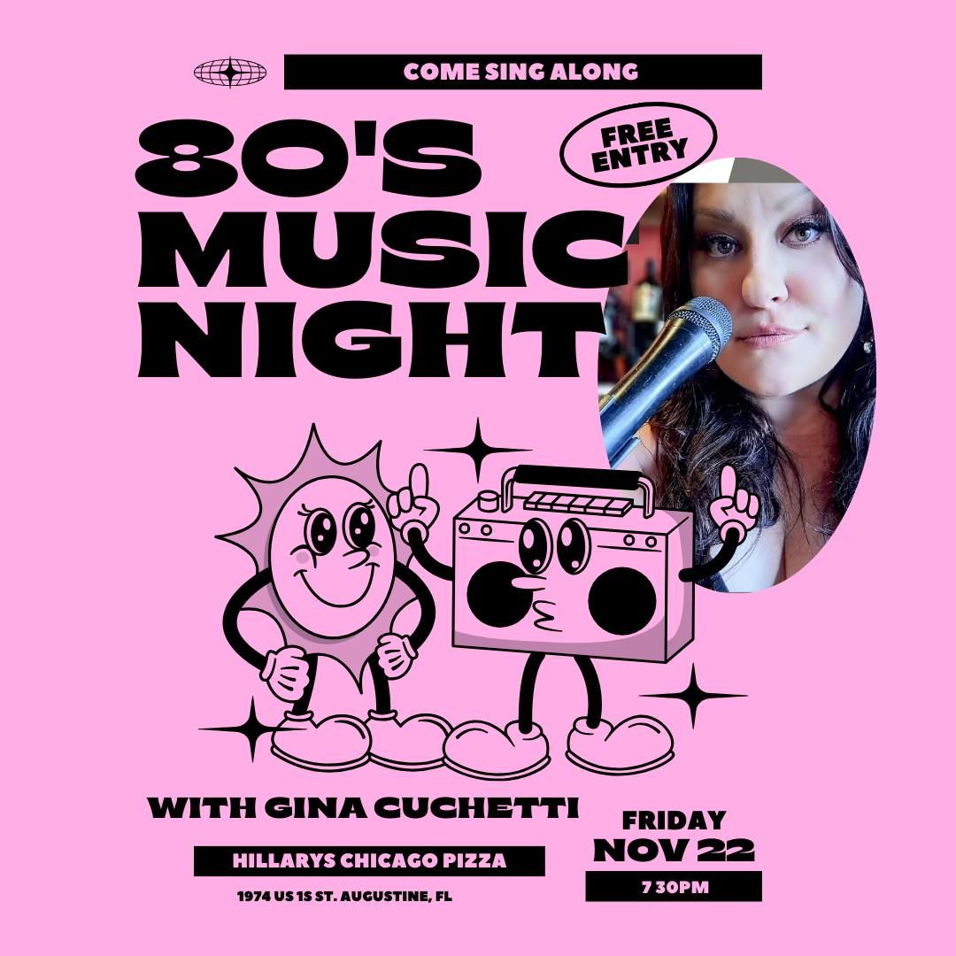 80's Music Night Live with Gina Cuchetti