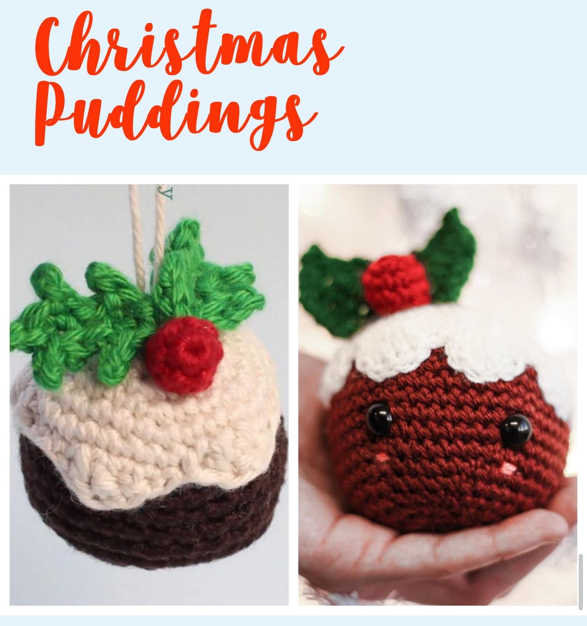 Crochet Christmas Puddings