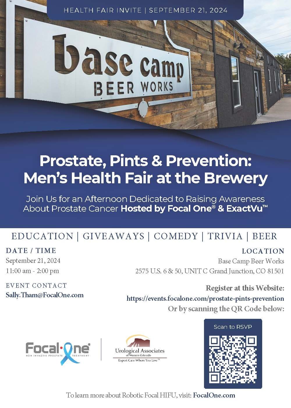 Prostate, Pints & Prevention: Men's Health Fair at the Brewery