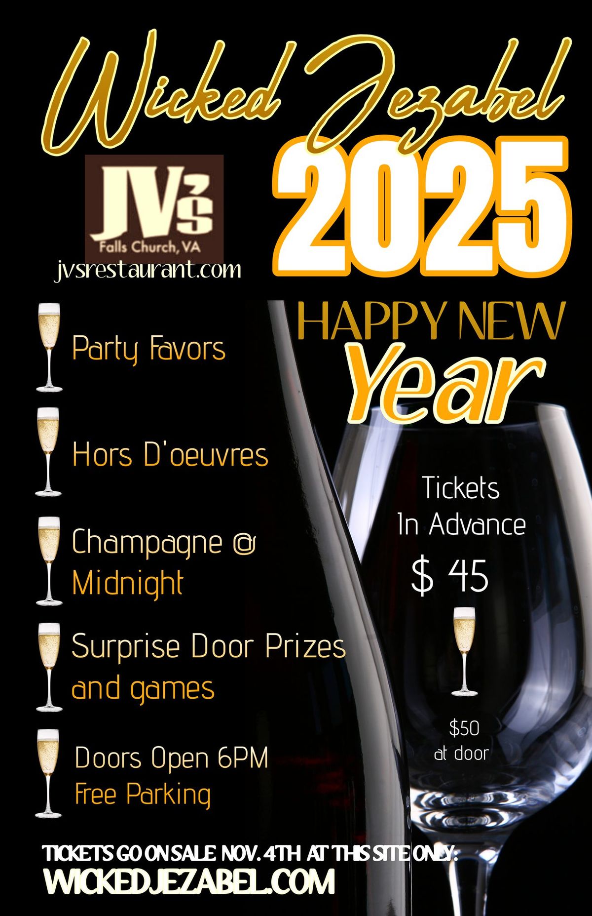 WICKED JEZABEL - HAPPY NEW YEAR 2025 TICKETS ON SALE NOW!