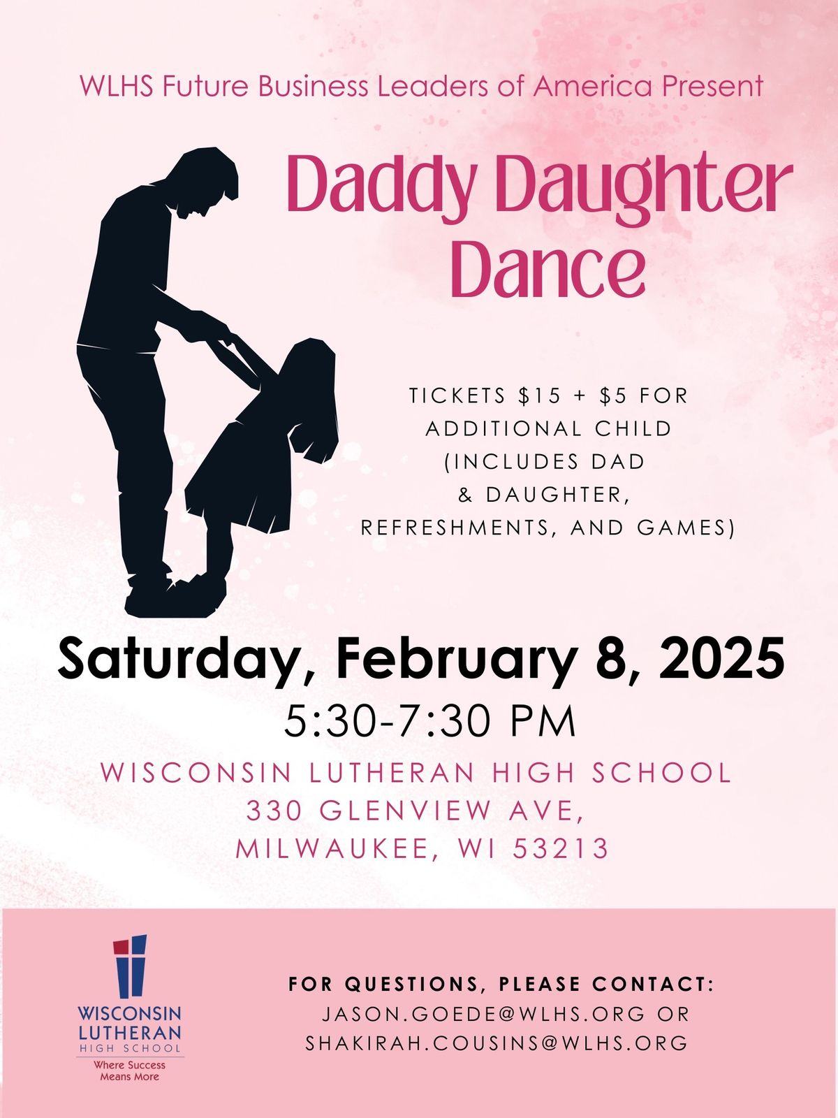 Daddy Daughter Dance at WLHS (Ages 2-8th Grade)