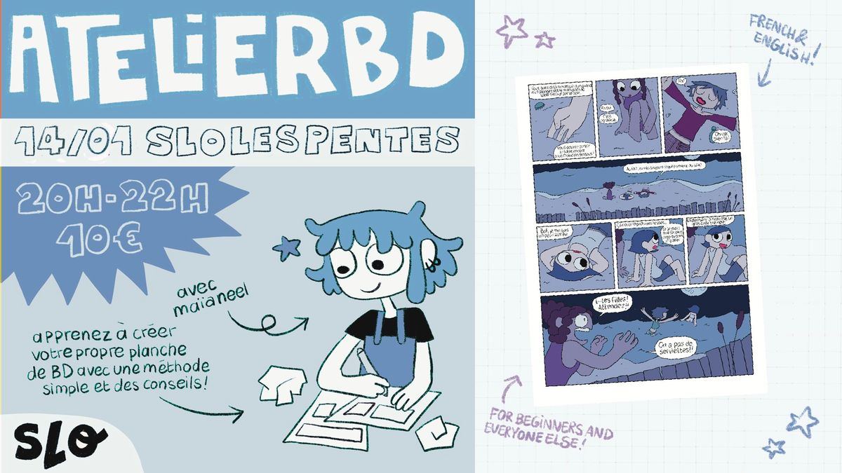 Atelier : S'initier \u00e0 la BD \/COMIC BOOK workshop w\/ Ma\u00efa Neel 