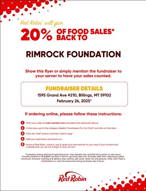 Rimrock Foundation Fundraiser at Red Robin