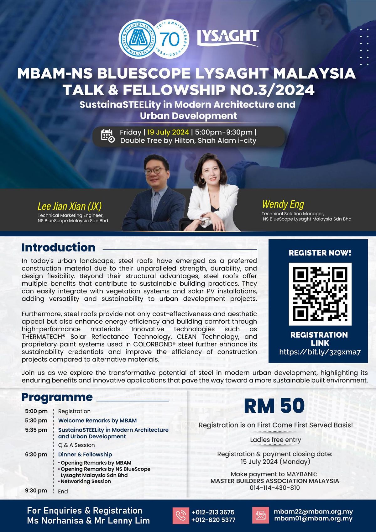 MBAM-NS BlueScope Lysaght Malaysia Talk cum Fellowship 3\/2024