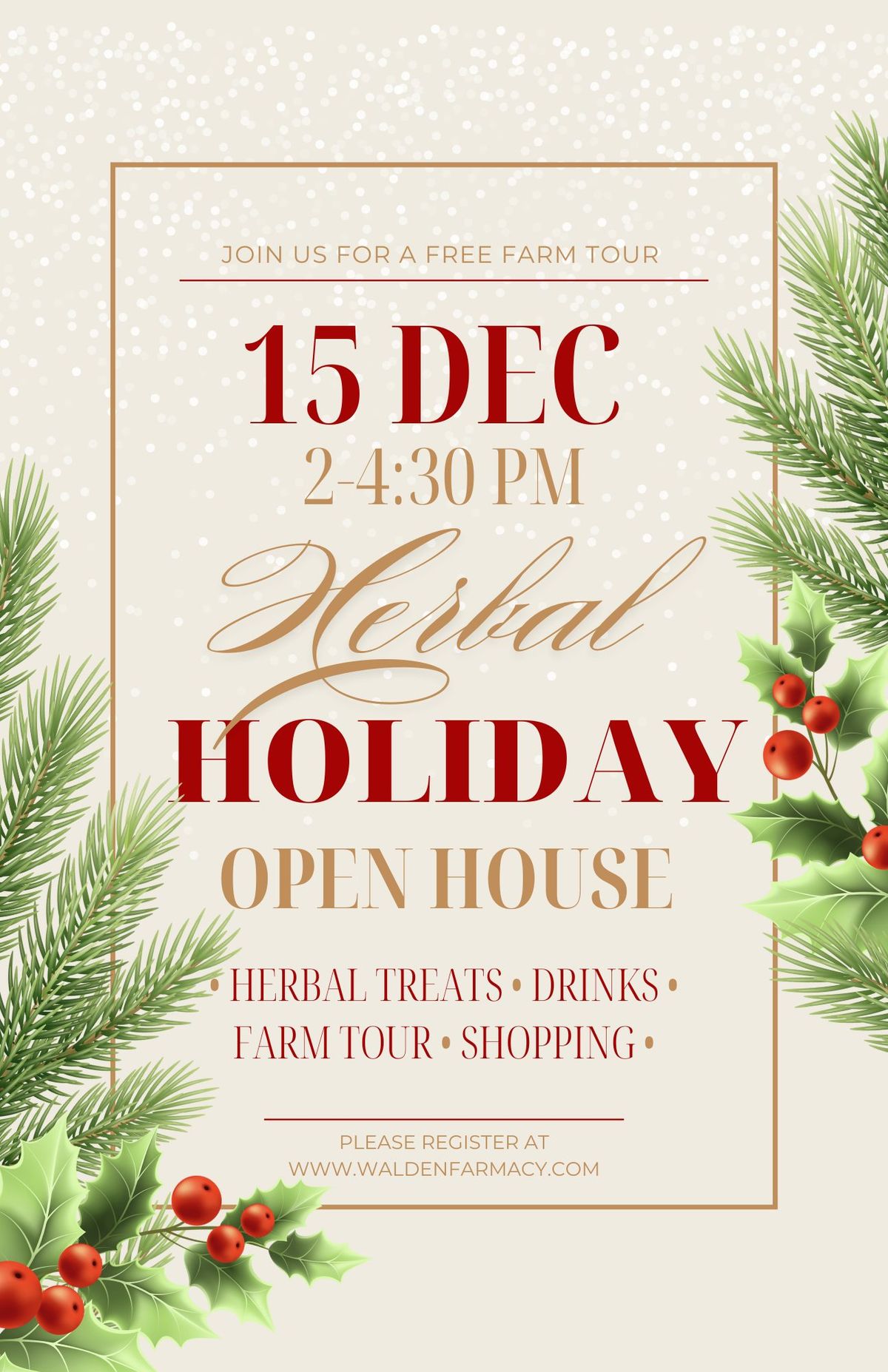 Herbal Holiday Open House & Farm Tour