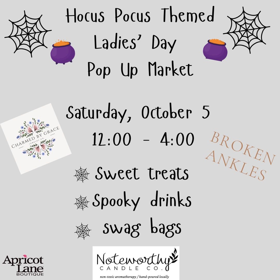 Hocus Pocus Themed Ladies\u2019 Day Pop-up Market