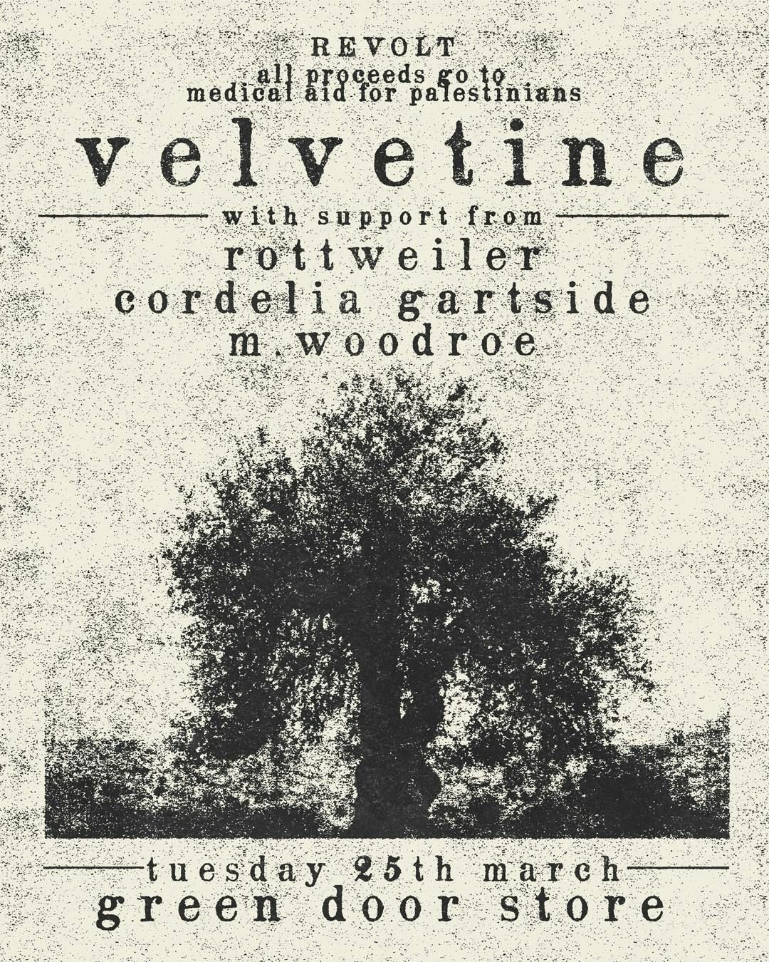 REVOLT presents: Velvetine + Rottweiler + Cordelia Gartside + M. Woodroe