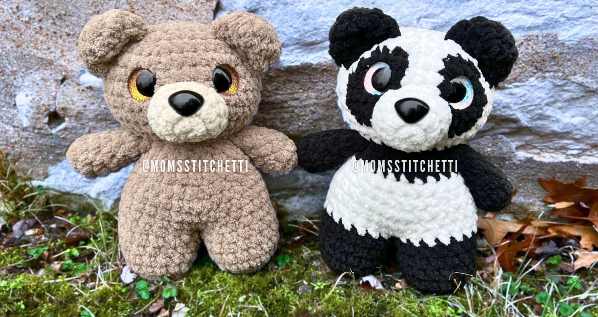 Kayla's Crochet with Me Amigurumi Style Bear\/Panda June