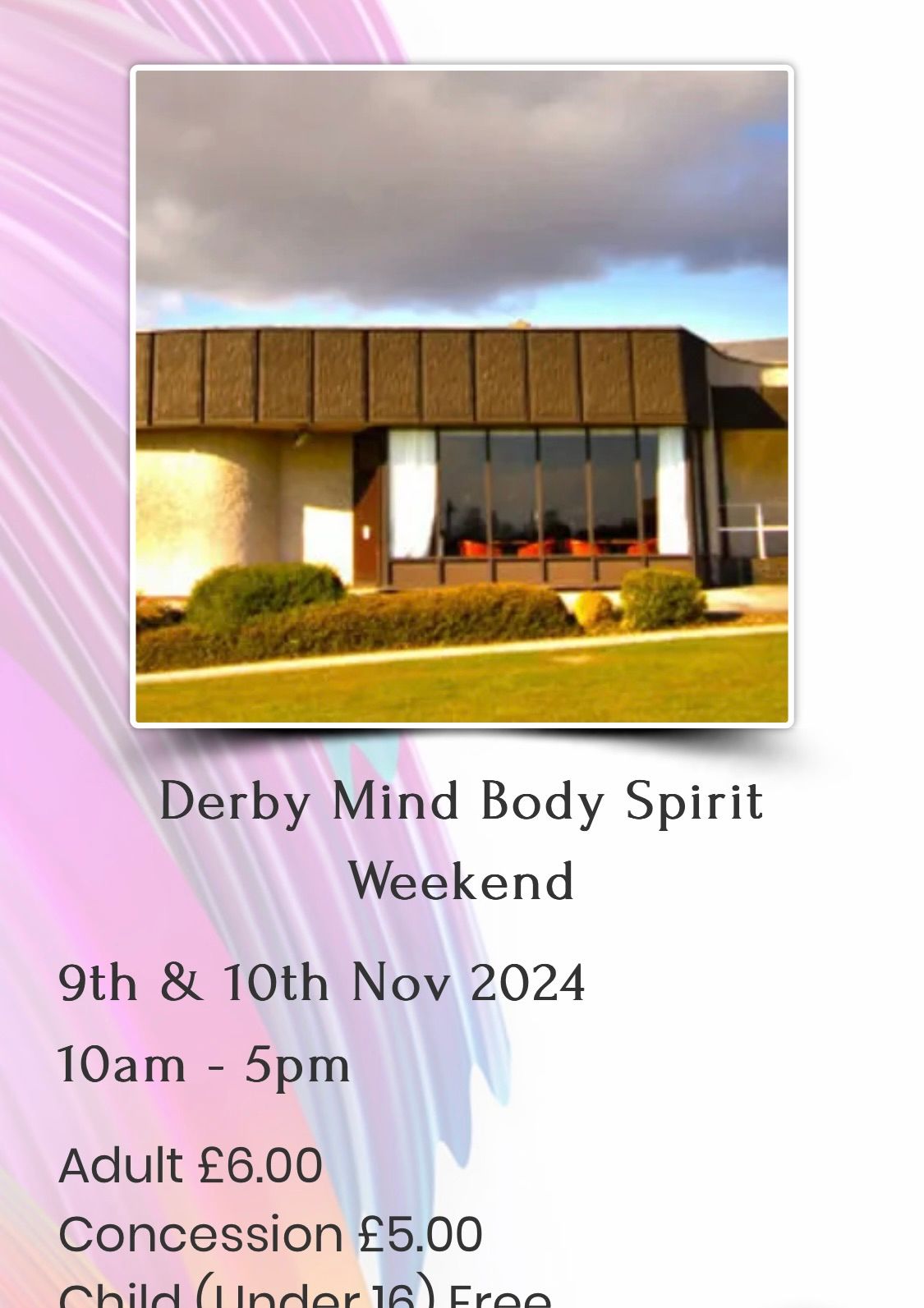 Derby Mind Body Spirit Weekend 