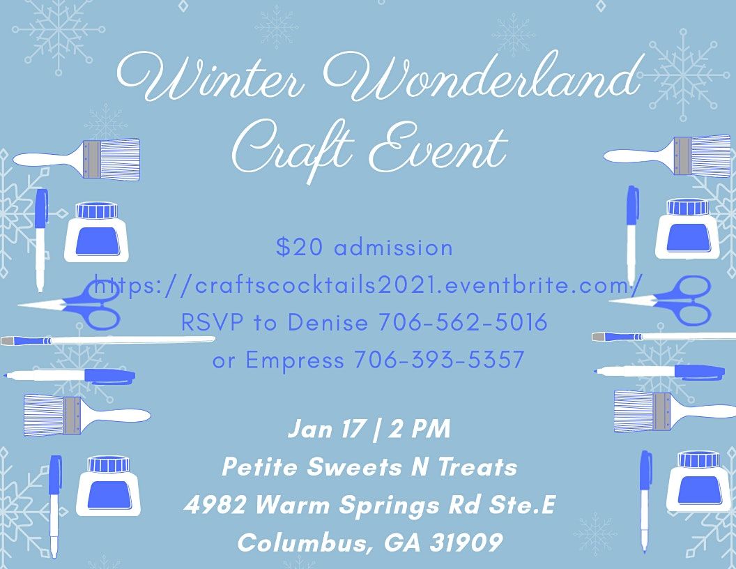 Crafts and Cocktails presents a Winter Wonderland Craft Event