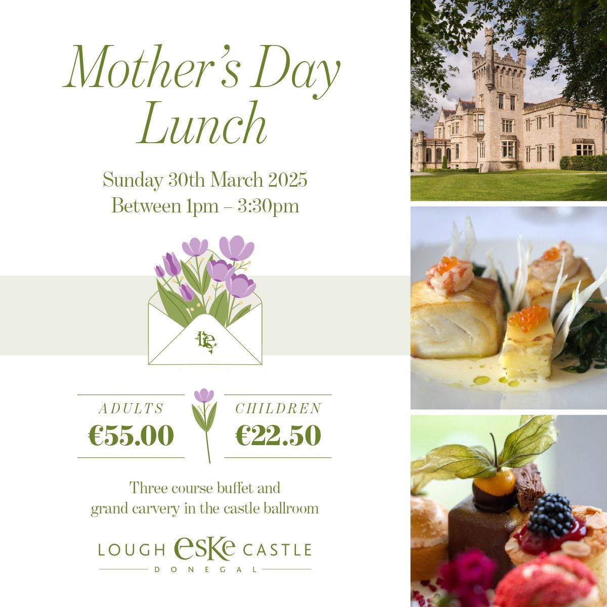 Mother's Day Lunch Sunday 30th March