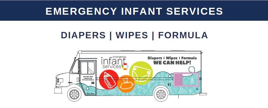 West Campus: Emergency Infant services Mobile Unit | Diapers, Wipes Formula 