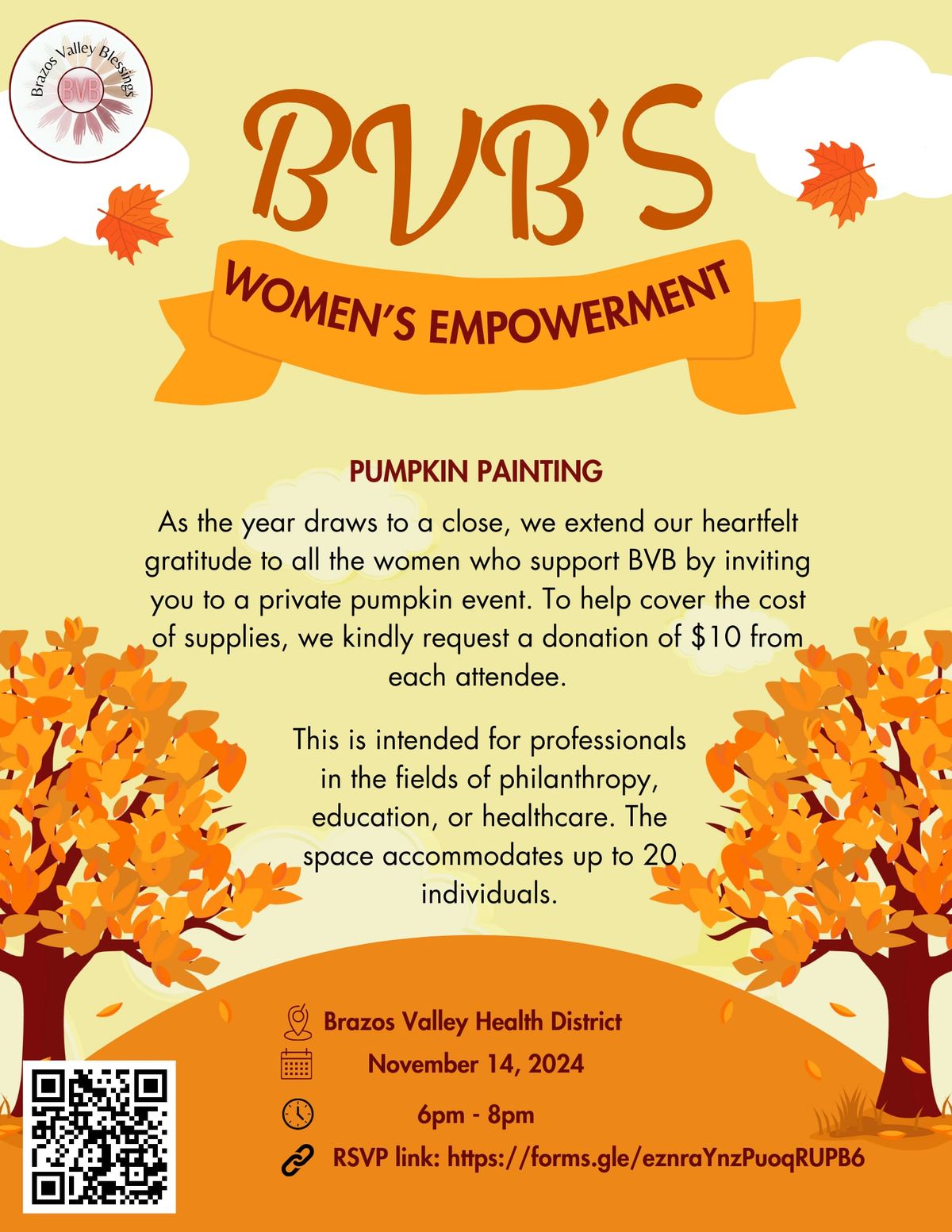 Brazos Valley Blessings Fall Women Empowerment