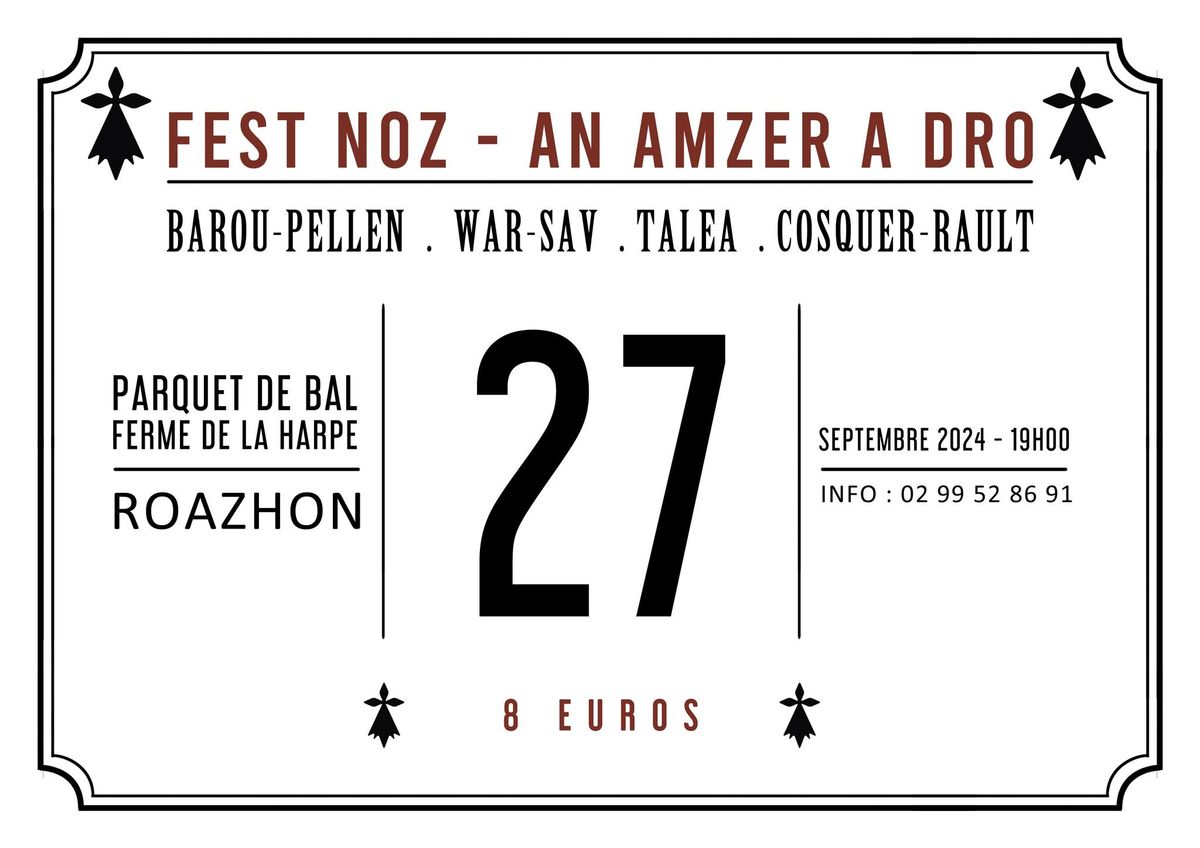 Fest-noz RENNES \u2022 War-sav \u2022 Barou\/Pellen \u2022 Cosquer\/Rault \/\/ Concert Talea