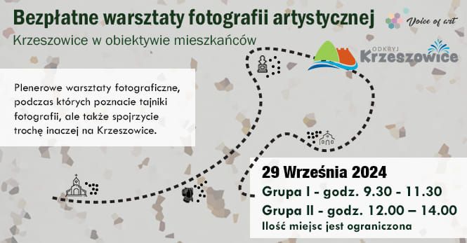 Krzeszowice w obiektywie mieszka\u0144c\u00f3w. Bezp\u0142atne warsztaty fotografii artystycznej