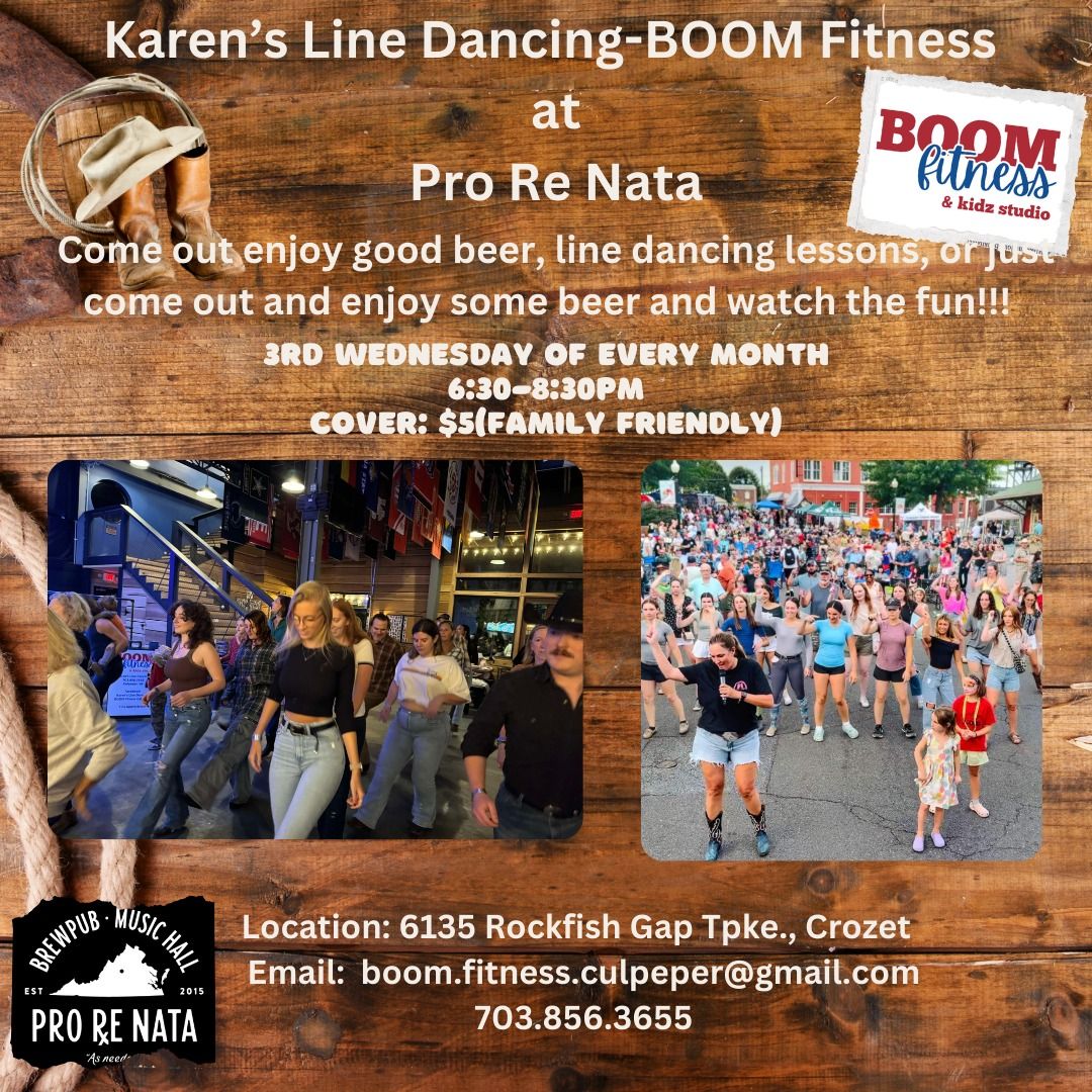 Karen's Line Dancing-BOOM Fitness at Pro Re Nata