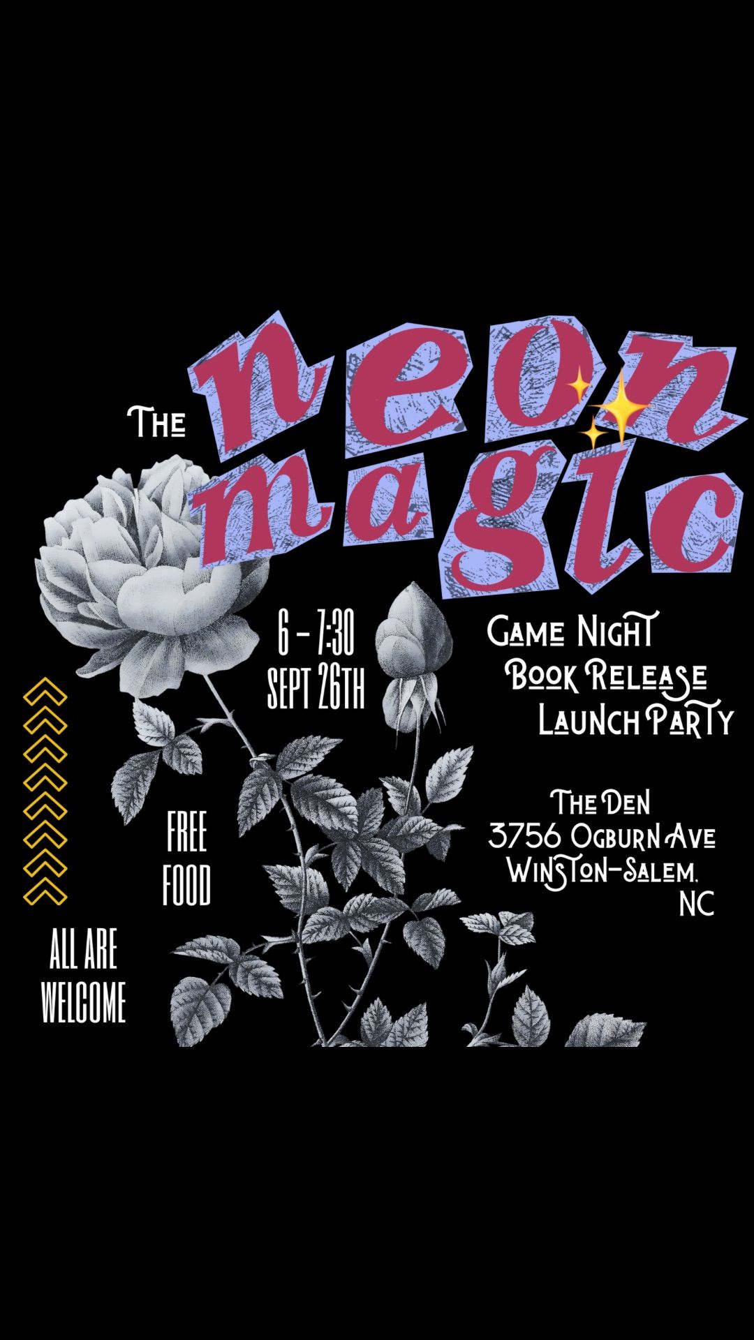 Neon Magic Game Night Launch Party