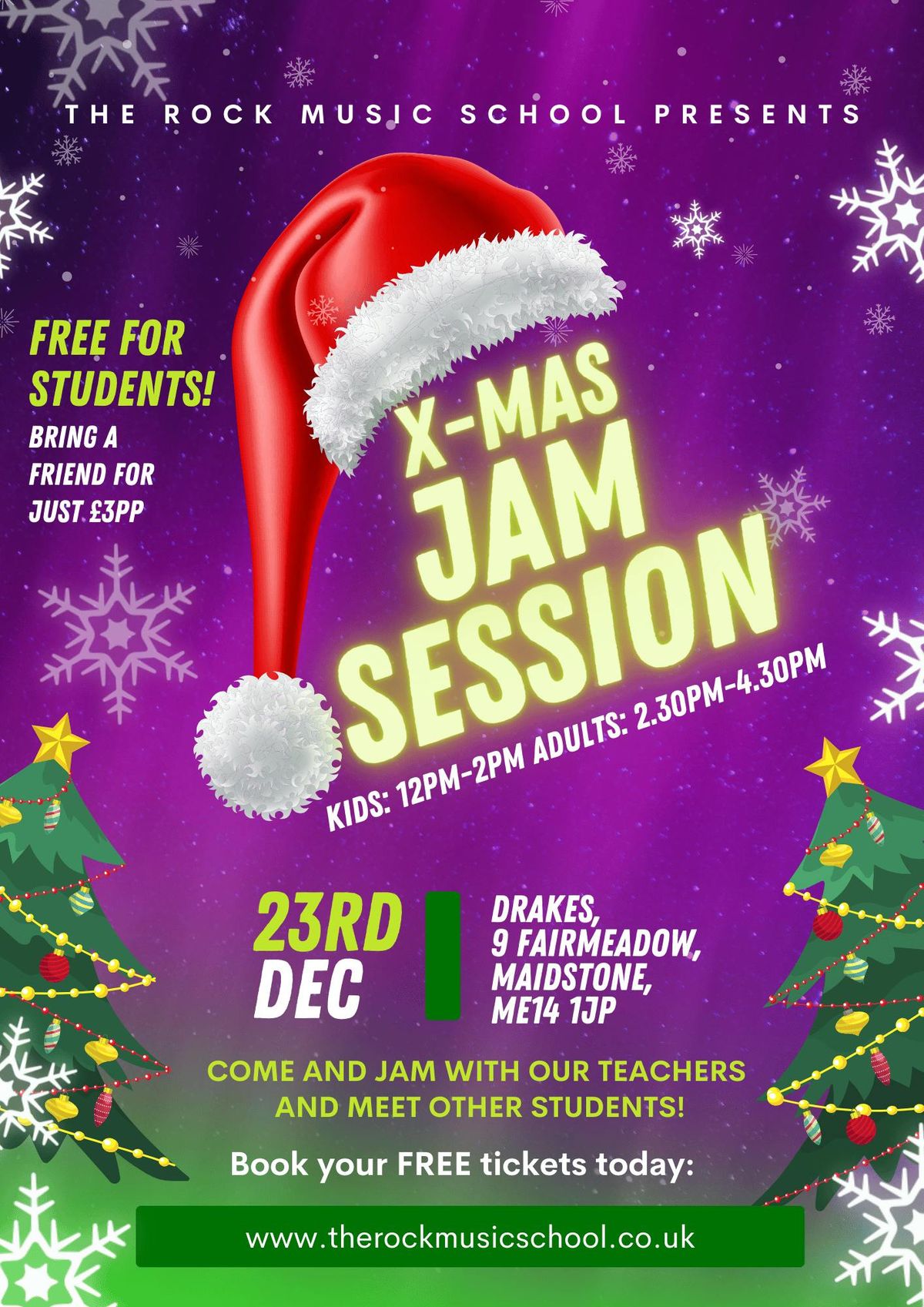 The Rock Music School FREE X-mas Jam Session!