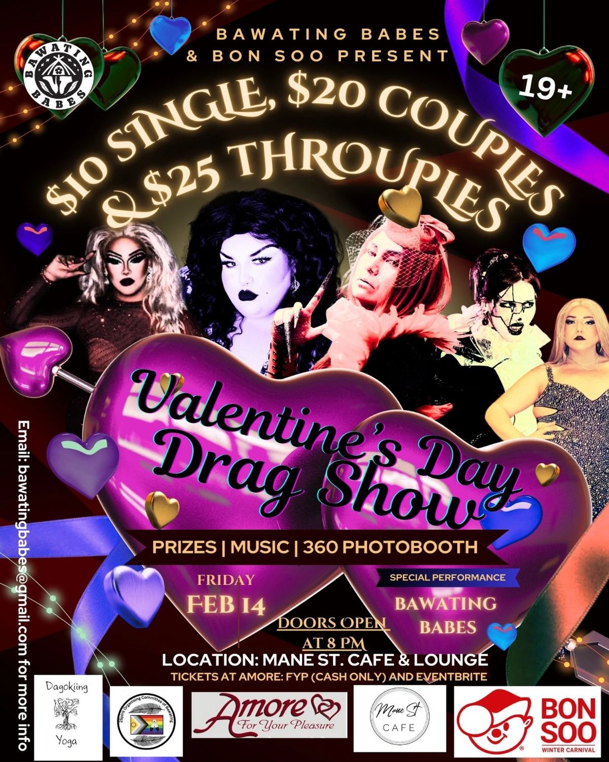 Valentine's Day Drag Show w Bawating Babes. 