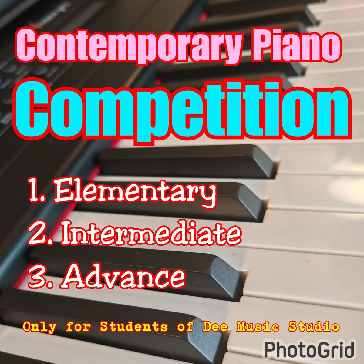 Dee Music Studio's First Internal Contemporary Piano Competition