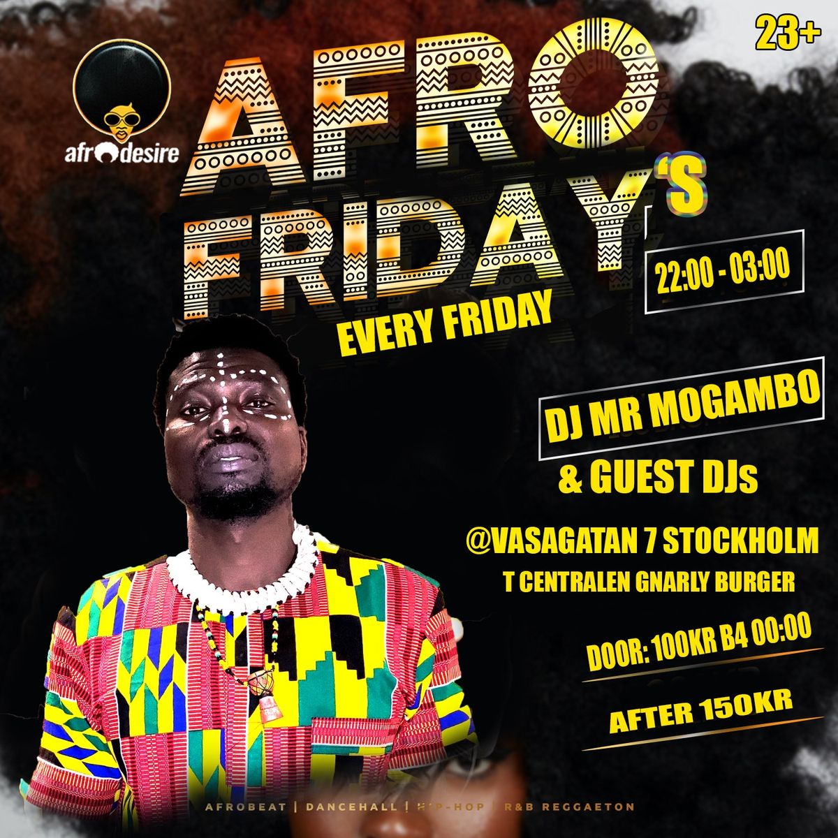 Afrobeat party Every Friday @Vasagatan 7 Stockholm