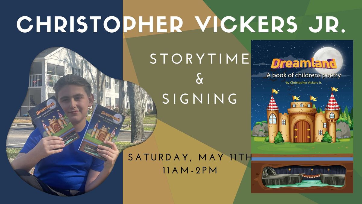 Christopher Vickers Jr. Storytime & Signing