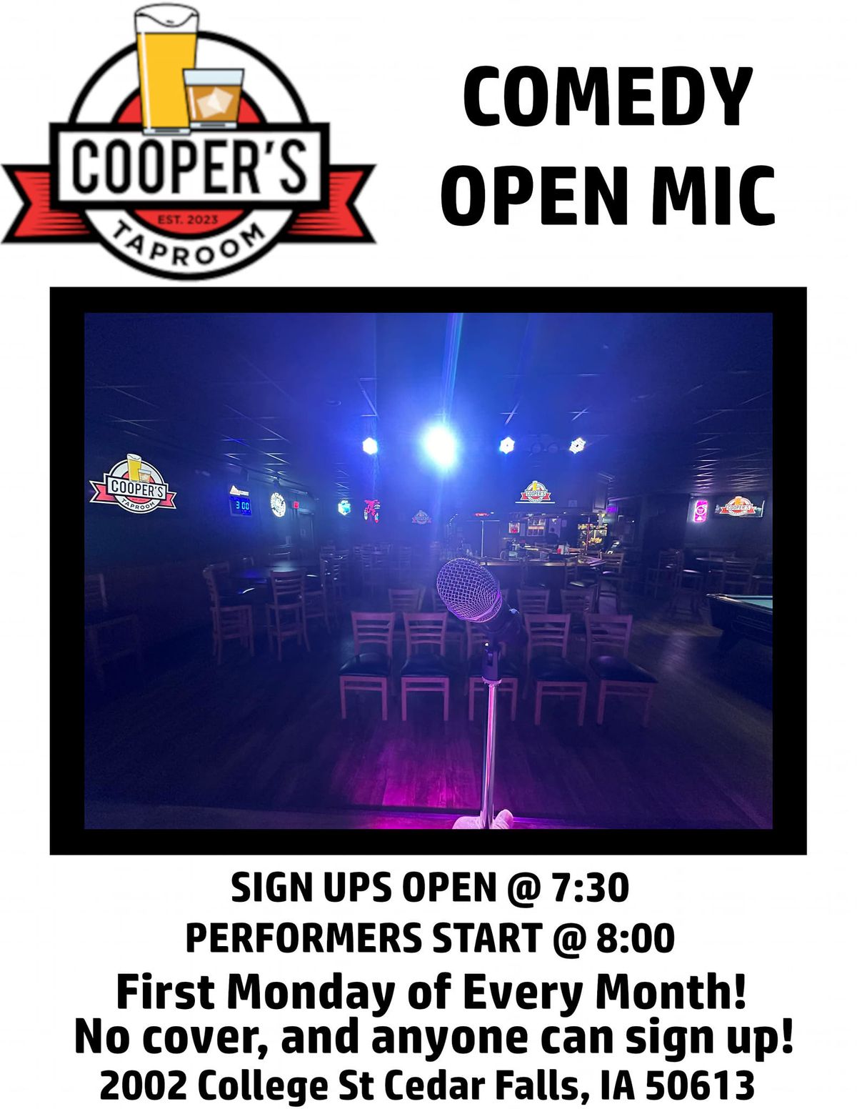 Cooper's Taproom Comedy Open Mic