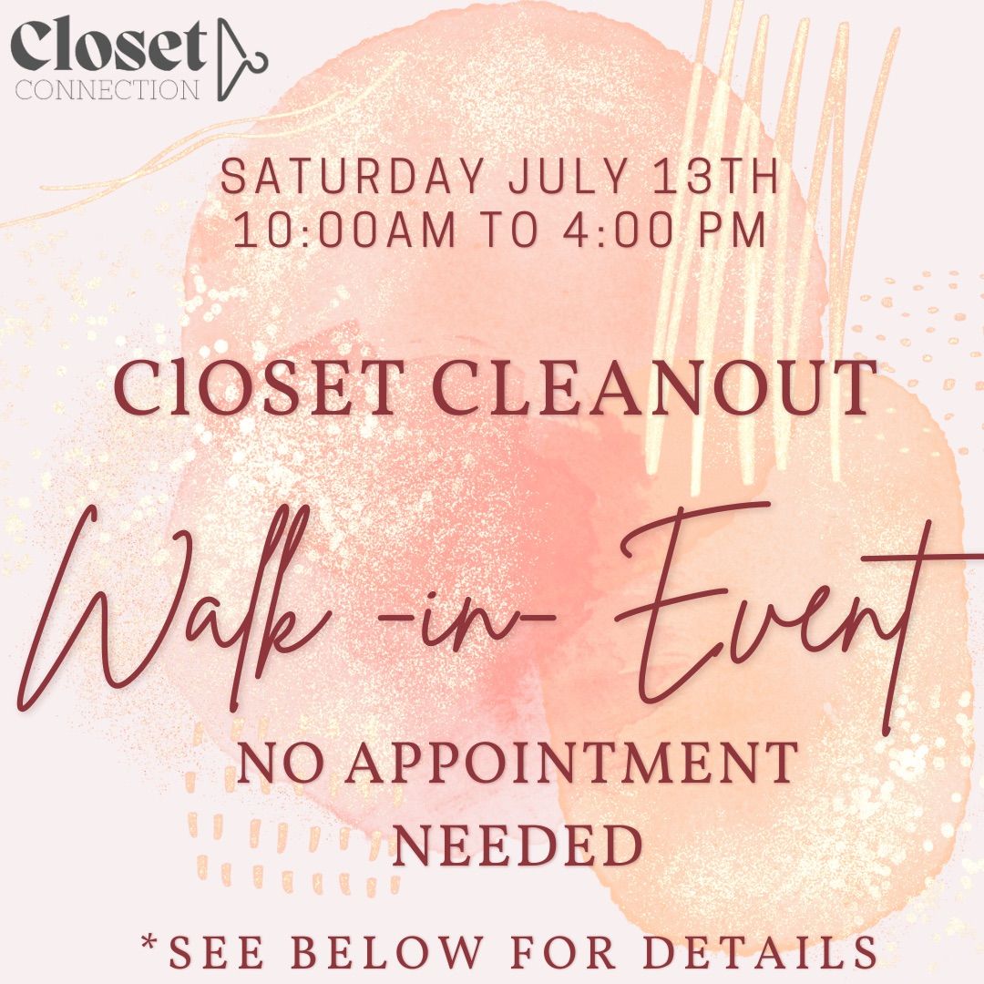 Closet Clean-out Walk in Event