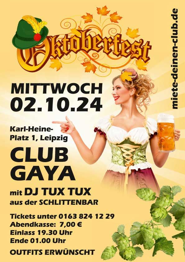 Oktoberparty mit DJ TUX TUX (Schlittenbar)