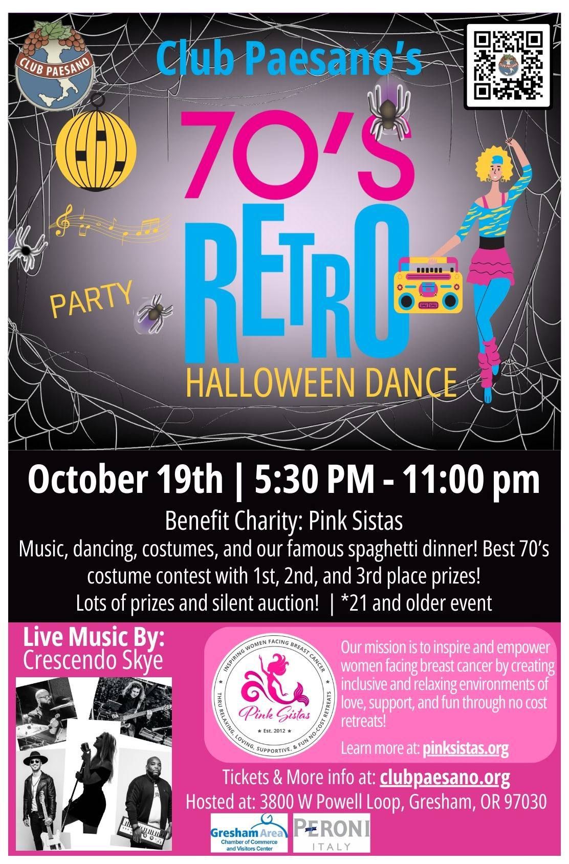 Club Paisano's 70's Retro Halloween Dance