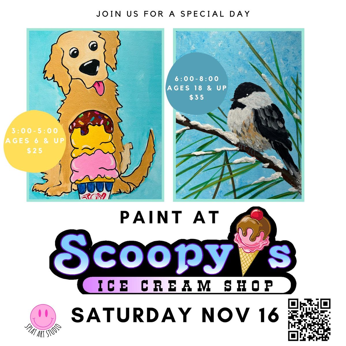 Paint at Scoopy\u2019s Ice Cream Shop