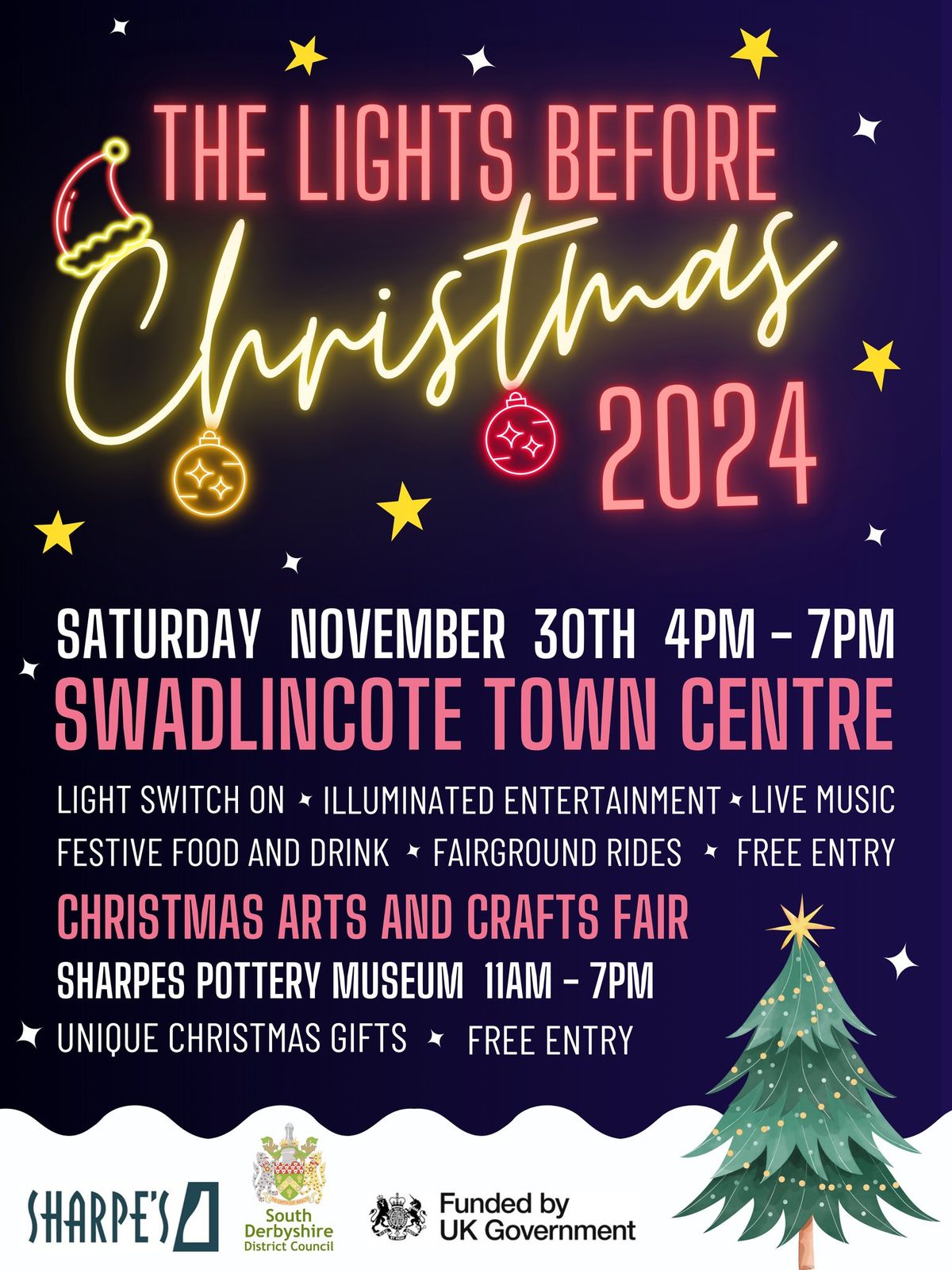 The Lights Before Christmas \u2013 Swadlincote Christmas Light Switch On.