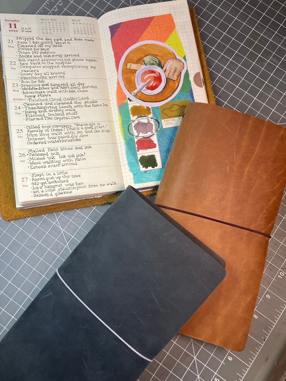 Leather Travelers Journal making with Hannah