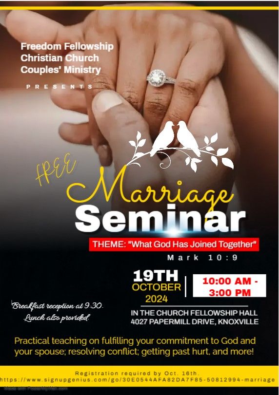 FFCC Couple's Ministry Marriage Seminar