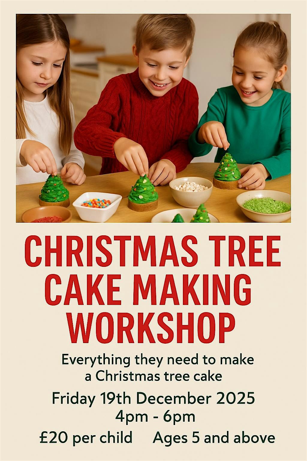 Christmas Tree Cake Making Workshop
