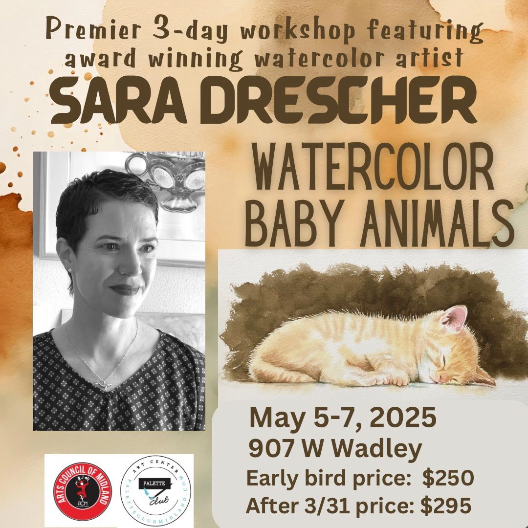 Baby Animals Watercolor Workshop with Artist Sara Drescher