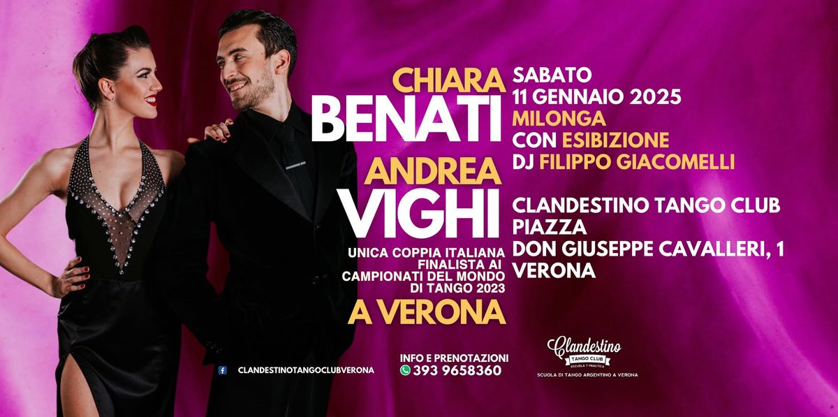 Milonga con esibizione: Chiara Benati e Andrea Vighi a Verona! Dj set Filippo Giacomelli