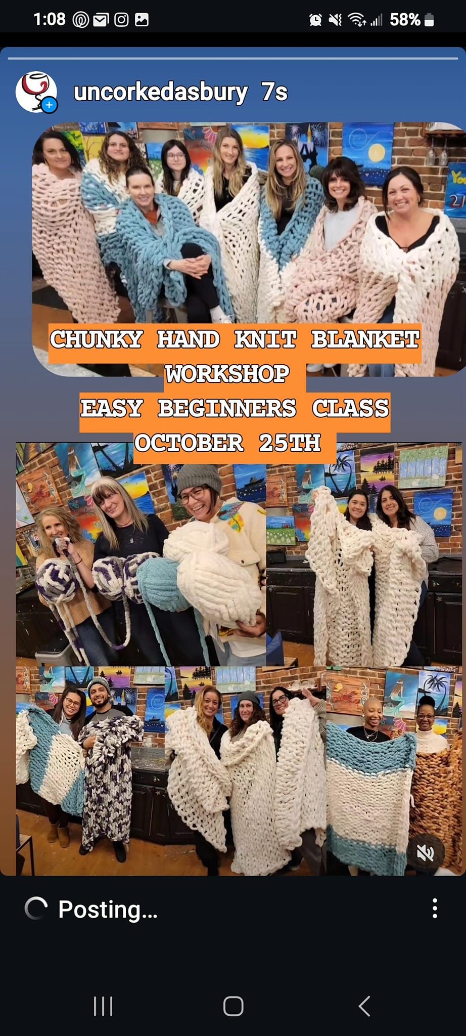 CHUNKY hand knit blanket class