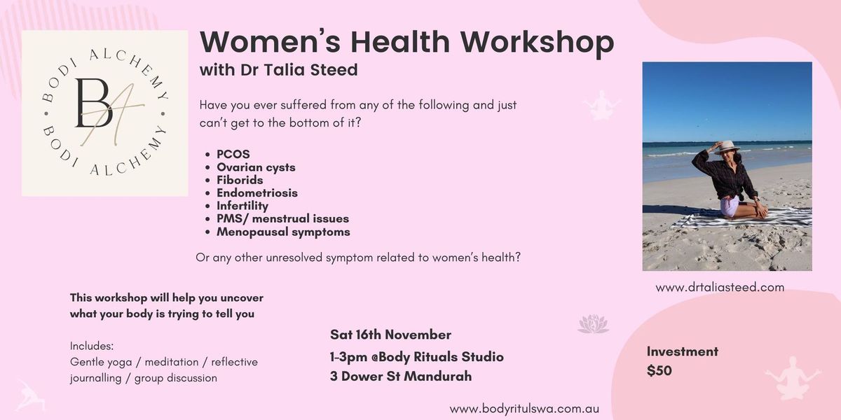 Womens Health Workshop with Dr Talia Steed 