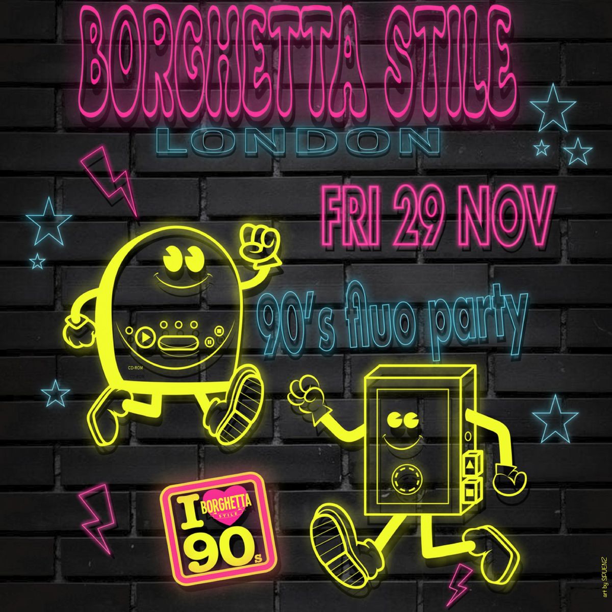 Borghetta Stile 90's party in London at Hoxton Cabin