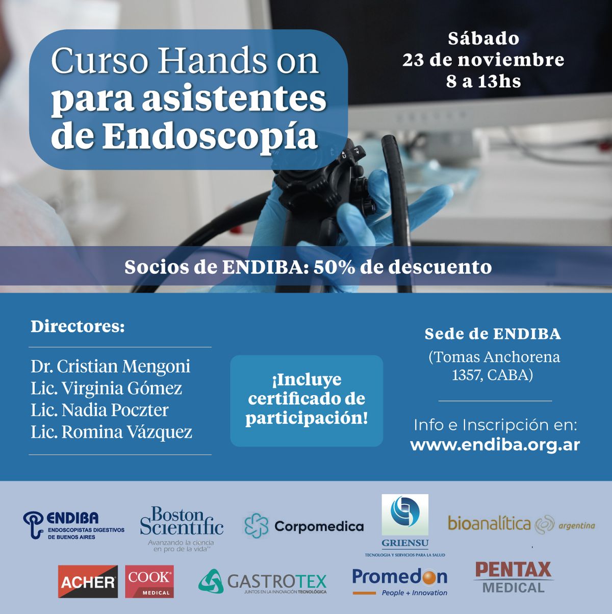 Curso Hands On para asistentes de Endoscop\u00eda