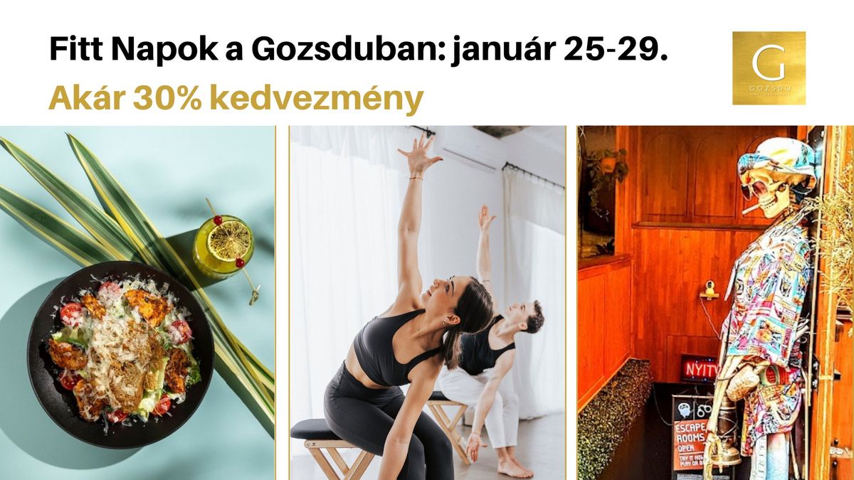 Gozsdu Fitt Napok \/ Gozsdu Fit Days CODE: Gozsdu Fit