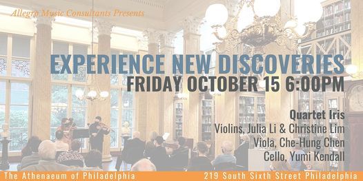 Allegro Presents: Experience New Discoveries Chamber Music Concert