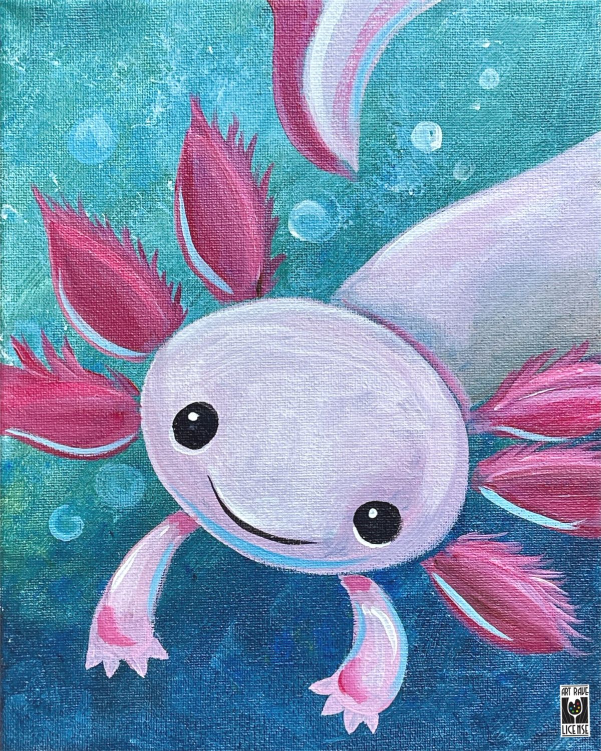 Spring Break Kid's Camp: Axolotl Canvas