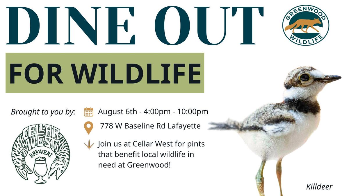 Dine Out for Wildlife at Cellar West Brewery