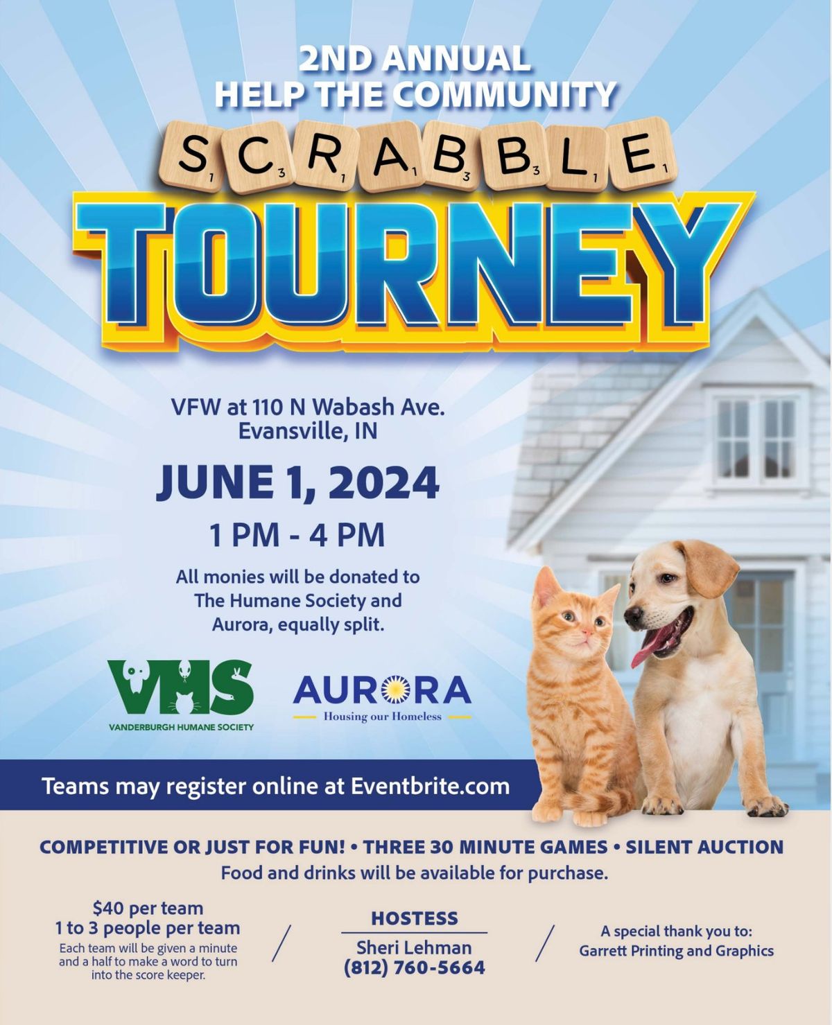 2nd Annual Help the Community Scrabble Tourney