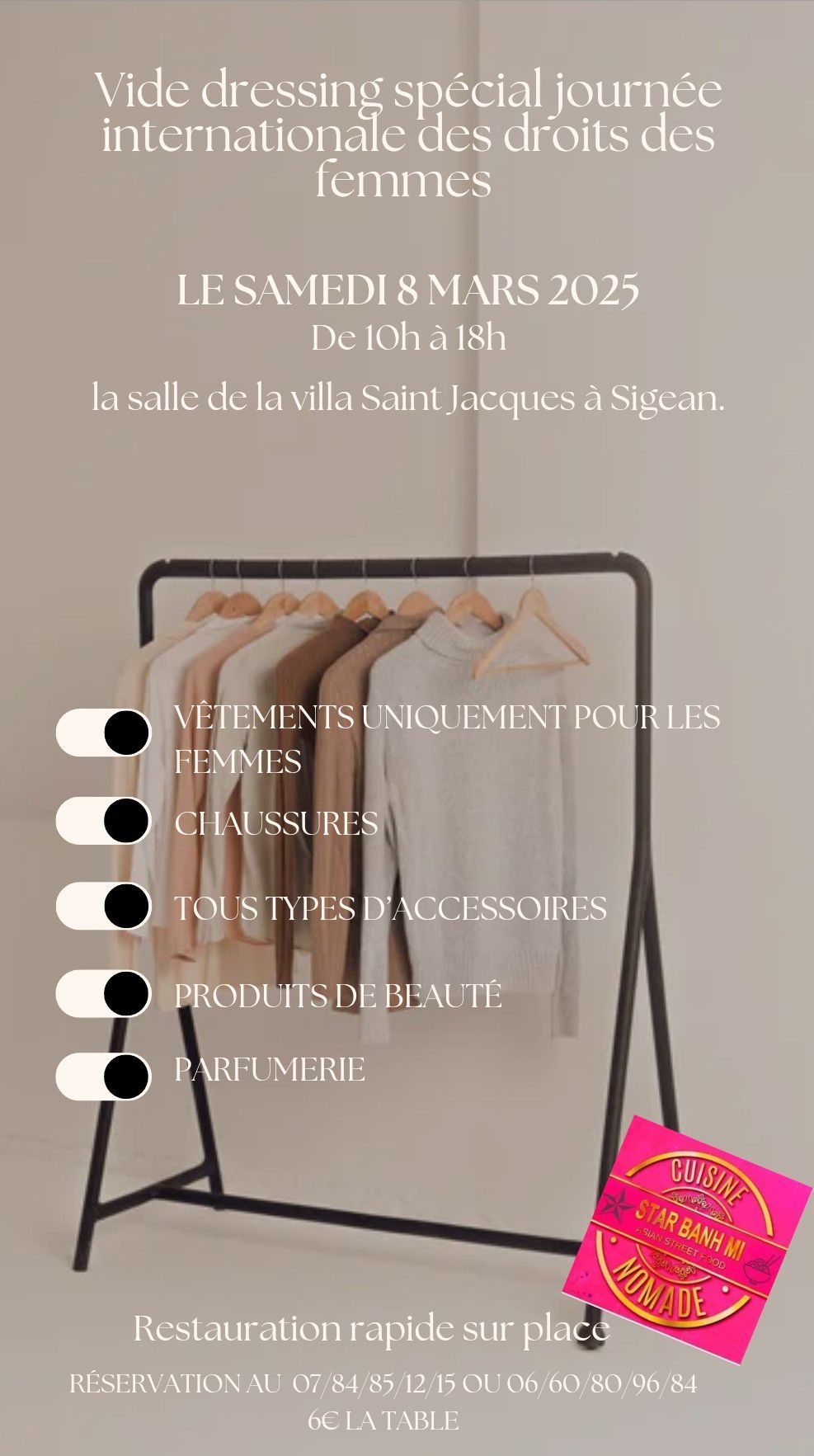 Vide dressing sp\u00e9cial journ\u00e9e internationale des droits des femmes